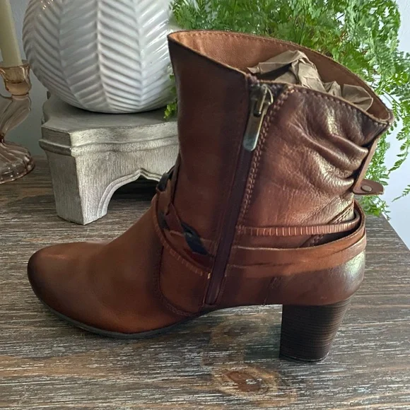 PIKOLINOS Verona Leather Zip Block Heel Boots W5C-8576 Women 41 US 10.5-11 Brown - Picture 8 of 15